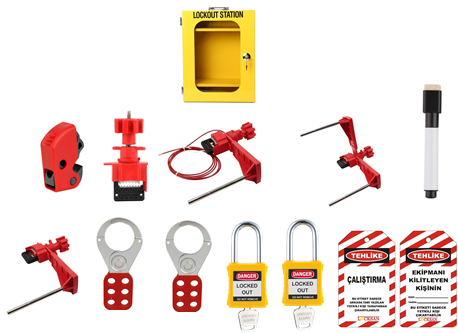 Kişisel Güvenlik Elektrik Kilitleme Seti